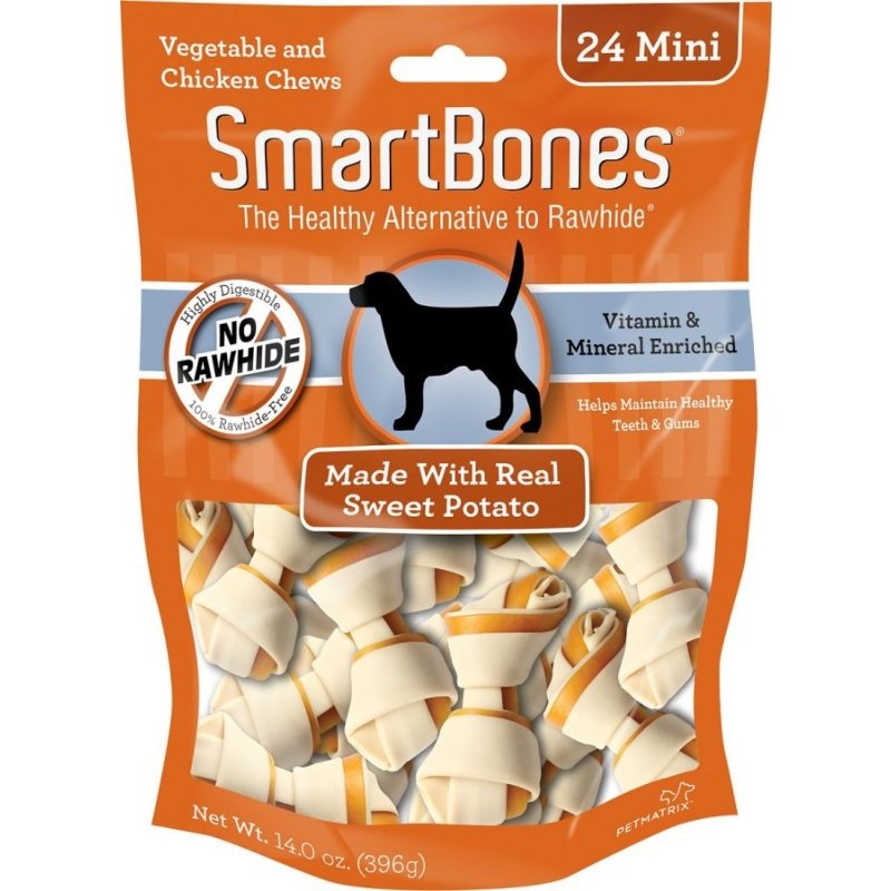 SmarBones - Sweet Potato Flavor - Mini - Dogs up to 10 Lbs (24 Pack) SmarBones - Sweet Potato Flavor - Mini - Dogs up to 10 Lbs (24 Pack)